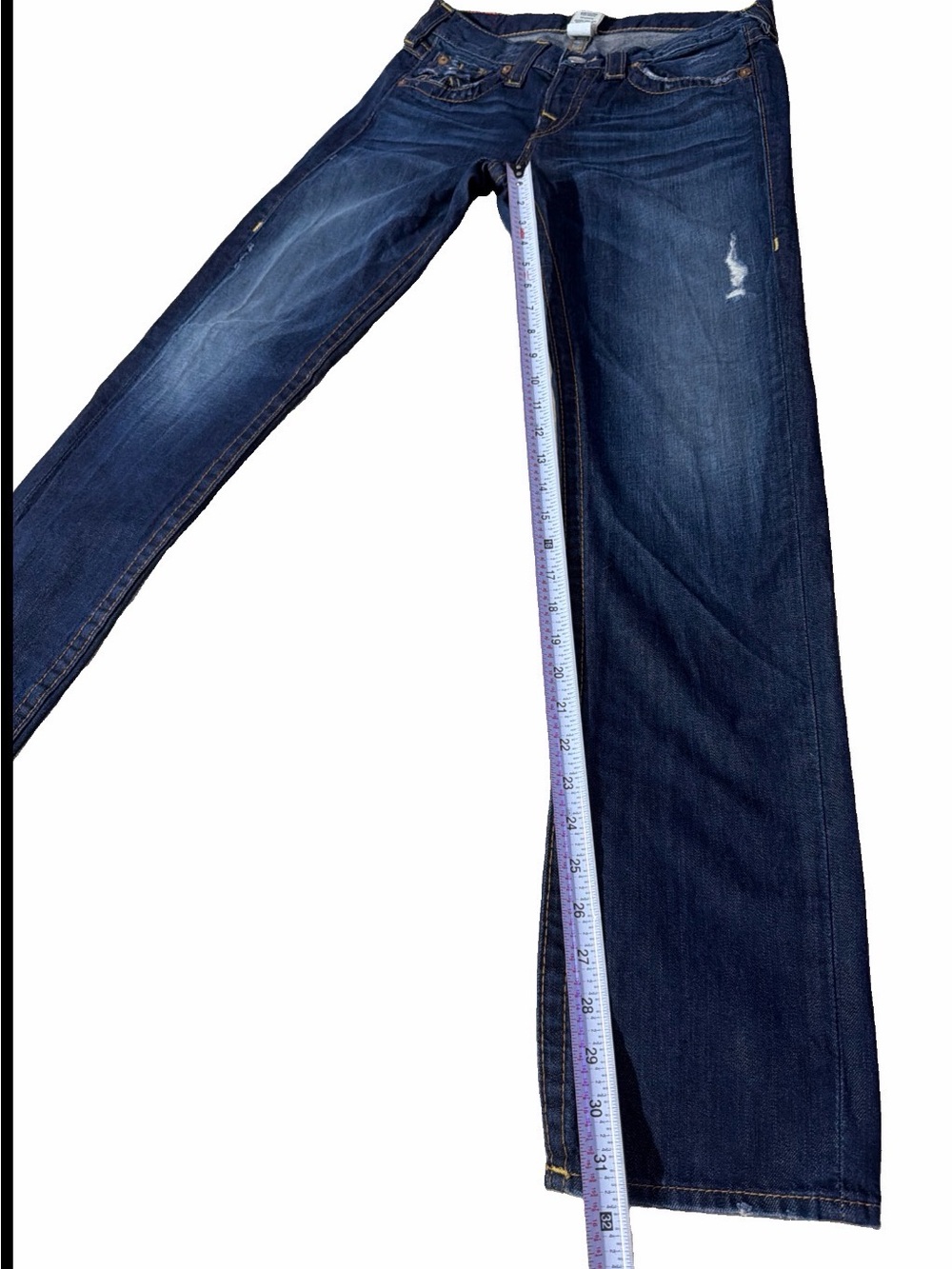 True Religion size 26 100%Cotton Dark Blue Slim Straight Jeans - Classic Denim